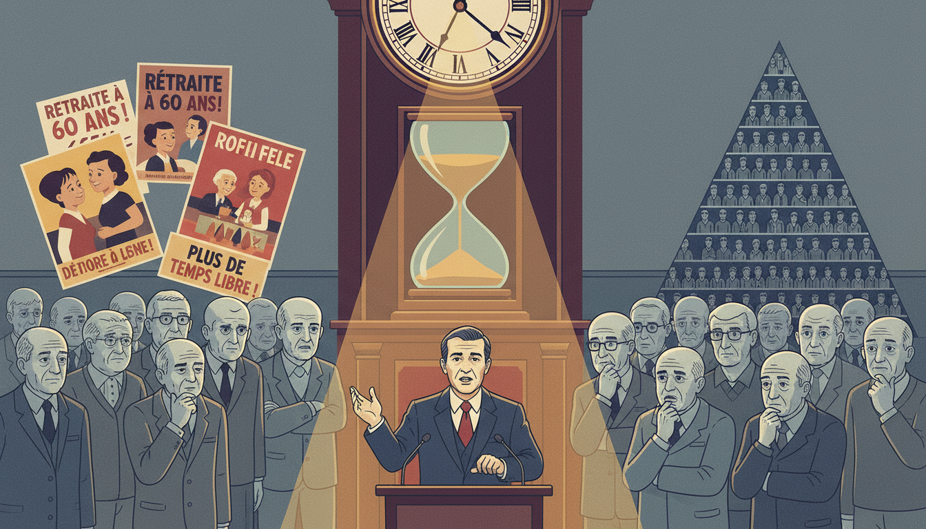 julien damon alerte sur le « déni démographique » concernant les retraites, analysant comment, au début des années 80, l'idée de réduire l'âge légal de départ à la retraite a été envisagée de manière illusoire.