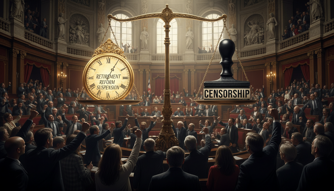 découvrez l'examen à l'assemblée de la suspension de la réforme des retraites, condition imposée pour contrer la censure du gouvernement lecornu.